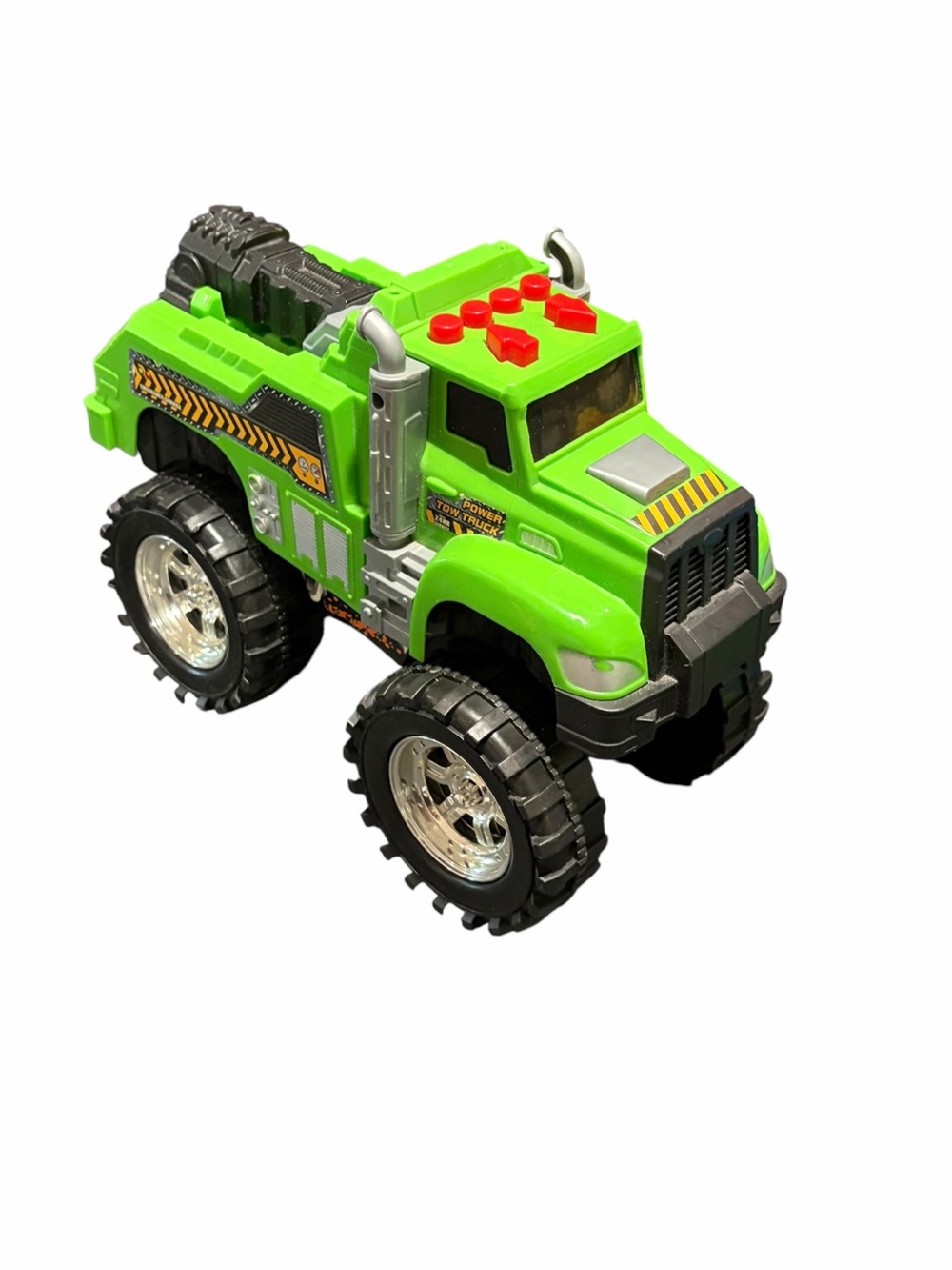 Power Tow Truck Green Monster Truck Electronic Light & Sound Toy Vehicle